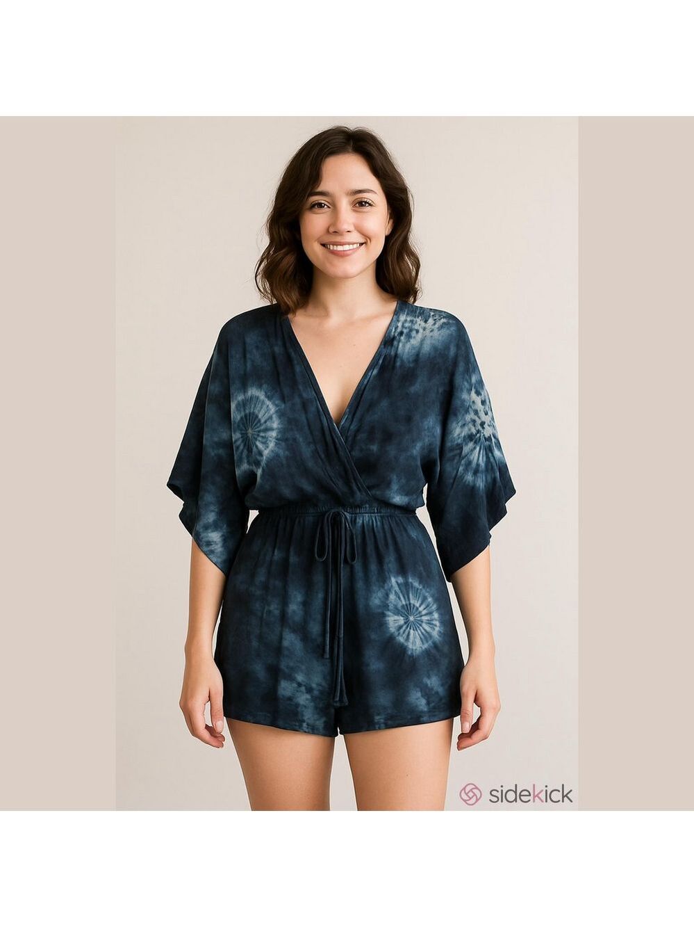 New Lovestitch Tie Dye Gray‎ romper, Medium size. Bell Sleeves